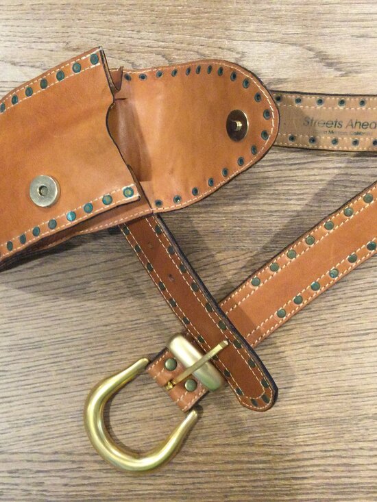 Vintage Buffalo Leather Belt Pouch SZ S main image 8